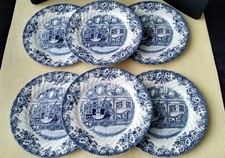 6 Assiettes à dessert en porcelaine anglaise Johnson Bros