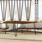 4x Hairpin Legs Hair Pin Legs Set for Furniture Bench Desk Table Metal Steel DIY