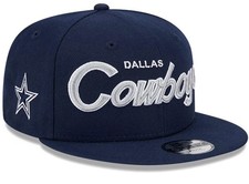 Youth New Era NFL Dallas Cowboys Script 9FIFTY Snapback Hat Navy