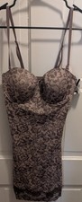 NWT Marilyn Monroe Intimates Tan  BrownLace Slip Size Large