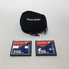 Sandisk 256 Mb Compact Flash For 2 With Case.