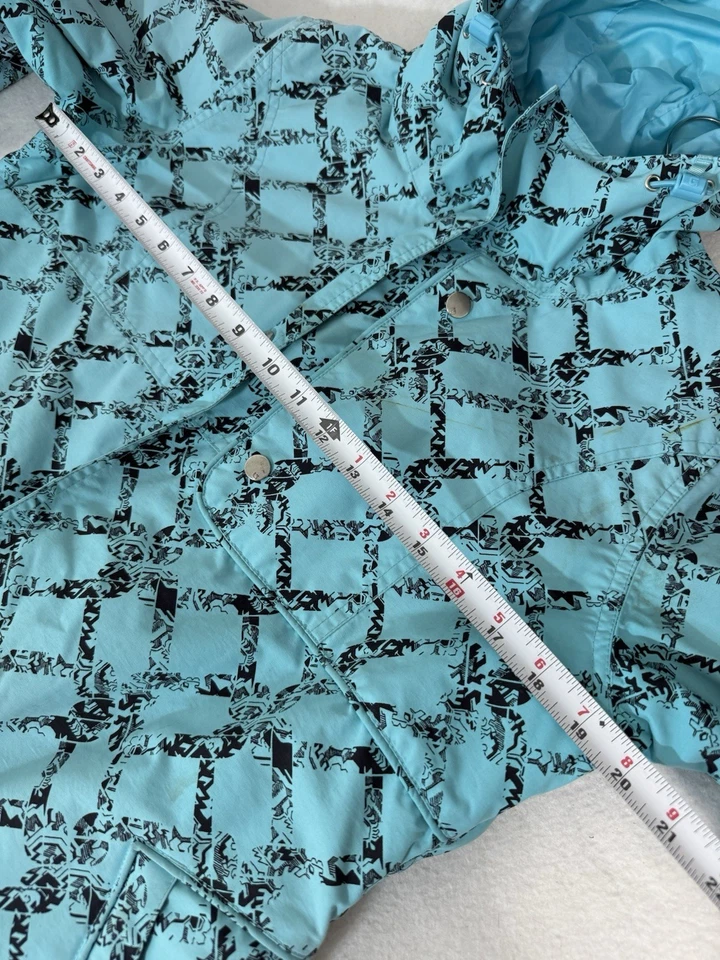 Burton Mutiny DryRide Snowboard Ski Jacket Blue Black Print Women's Size Medium - Image 3 of 4