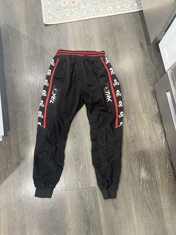 Used twice HK Army TRK Black Red Jogger Pants size Lrg