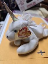 1993 TY Beanie Baby " Mystic" White Unicorn