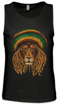 Reggae Lion III Herren Tank Top Rasta Music Jah Babylon Musik Rastafari Bob