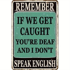 Funny Metal Wall Sign Vintage Decor for Man Cave Humorous Quote Wall Art Decor