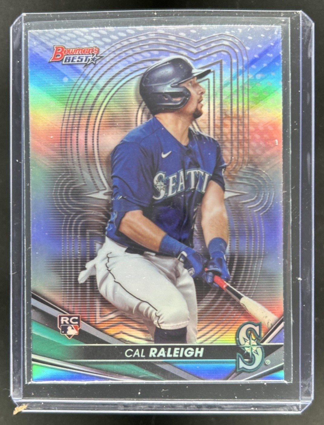 2022 Bowman's Best Cal Raleigh RC Refractor Rookie #6 Mariners