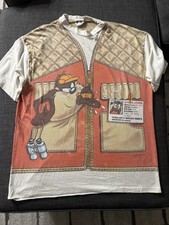 Vintage 90s Taz/ Daffy duck hunting AOP Sz XL Looney Tunes VTG RARE