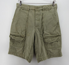 VINTAGE Gap Shorts Men 34 Green Cargo Khakis Button Fly Utility Traveler Y2K 