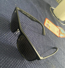 Ray-Ban Men  s Polarized Rectangle Sunglasses Black Plastic Frame  Lenses