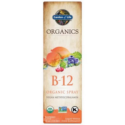 B-12 Organic Spray Raspberry Liquid 2 Oz