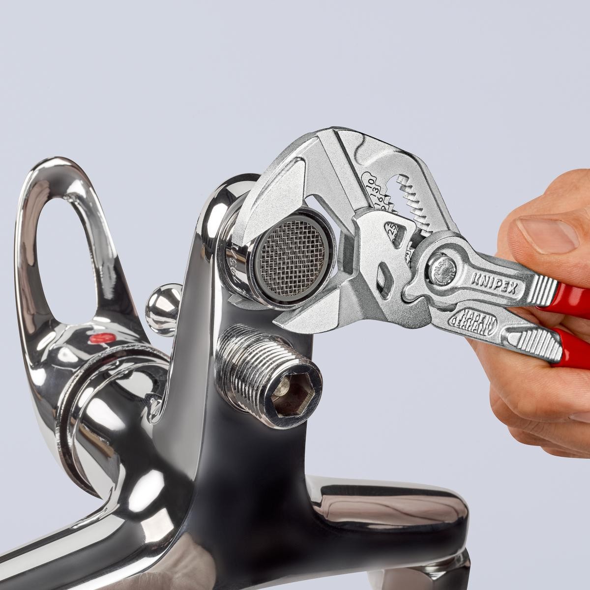 Clé réglable Knipex 180 mm écrous préservés sans rayure chrome 86