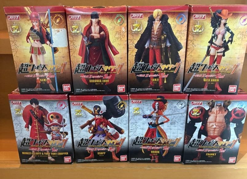 Juego de 8 figuras de estilo Super One Piece Japan Film Z completo Luffy Sanji Zoro