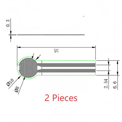 High Precision FSR Sensor 20G-3KG Thin Film Force Detector for Arduino