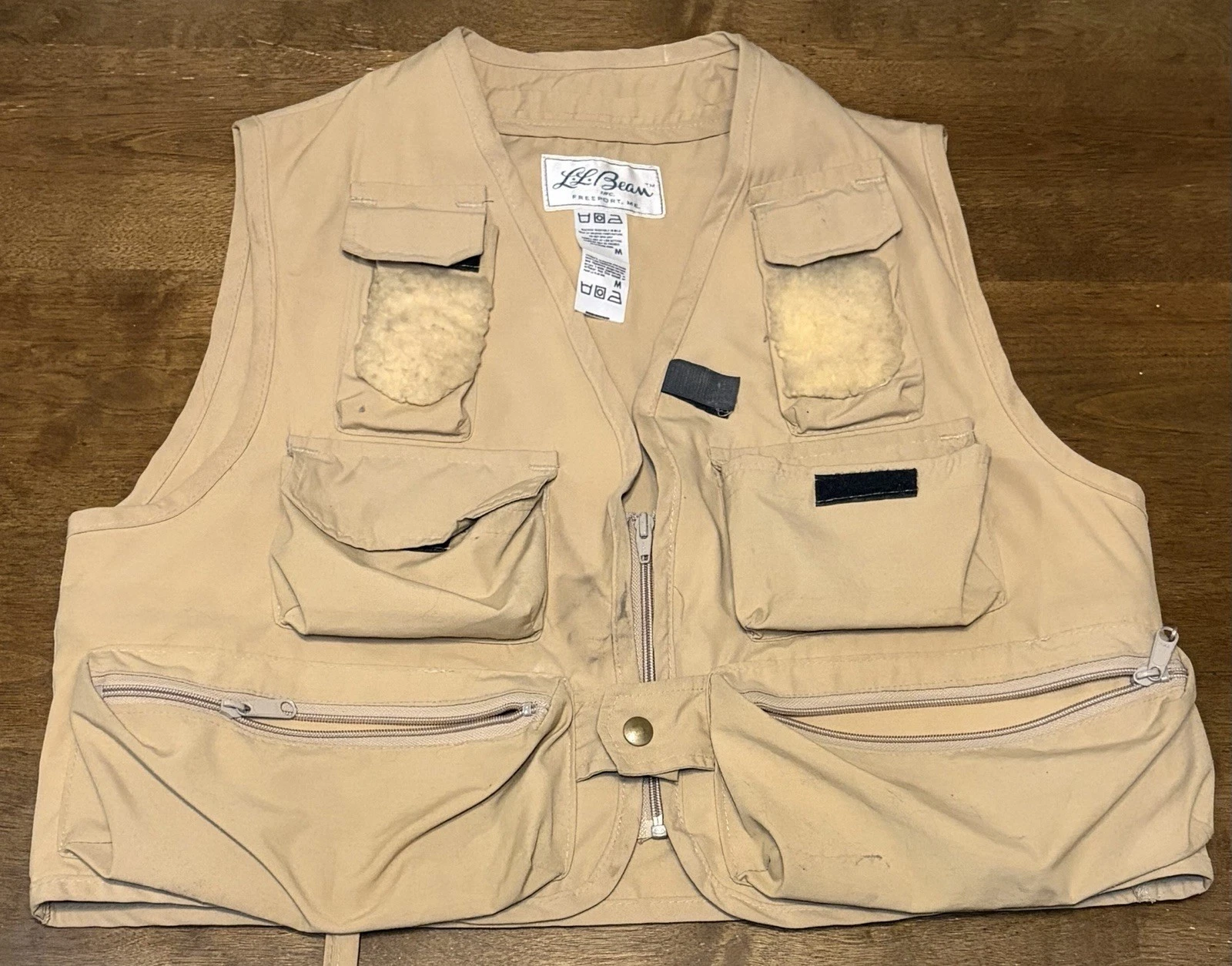 Vintage 60’s/70’s LL Bean Fly Fishing Vest Script Mens Medium Distressed USA
