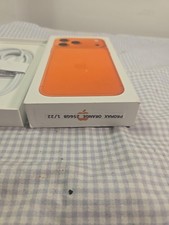 Apple iPhone Pro Max Orange Empty Replacement Box With Charging Cable No Phone