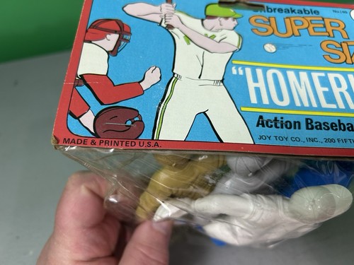 BASEBALL Unbreakable Super Size Action Figures Vintage 1980's Joy Toy New Sealed - Picture 12 of 14