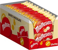 Maltesers White Chocolate & Honeycomb Bags 25 x 30g Full Box DATED 01.02.2026