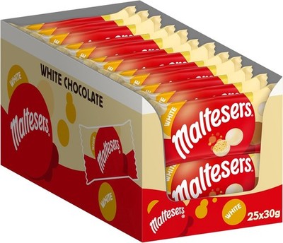 Malteser weiße Schokolade & Waben Beutel 25 x 30g volle Box DATIERT 01.02.2026
