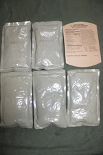 5 US Military Issue MRE Entress Beef Ravioli Lot 5 Packs