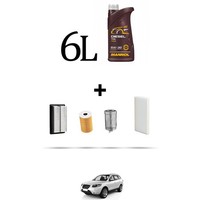 Hoffcar Wartungskit 4 Filter Und 6L ÖL FüR Hyundai Santa FE II 2.2 Crdi 145KW