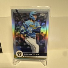 Topps 2026 Heritage Christian Yelich Brewers Chrome Refractor #332