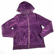 Purple velvet hoodie