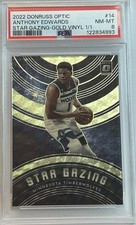 2022 Donruss Optic Anthony Edwards 1/1 Star Gazing Gold Vinyl PSA 8 One Of One!!