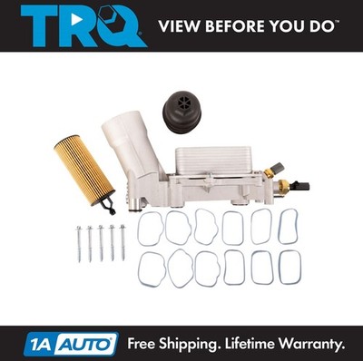 TRQ Oil Filter Housing & Cooler Assembly Fits 2012-25 Jeep Wrangler