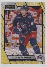 2023-24 O-Pee-Chee Platinum Neon Yellow Surge Zach Werenski #34 e9p