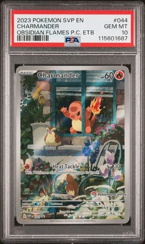 2023 Pokemon Black Star Promo Charmander #044 PSA 10 Obsidian Flames PC ETB