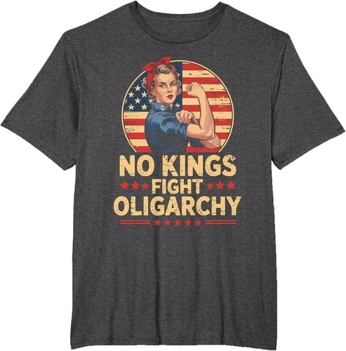 Women’s T-Shirt: Fight Oligarchy - No Kings in America Design - product listing photo