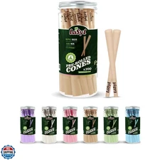Classic Pre Rolled Cones | 200 Pack King Size Cones Rolling Paper 4.3inch/109...