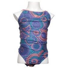 Speedo, Badeanzug, Größe: 152, Blau/Lila/Orange, Medaillon, Mädchen #ydS