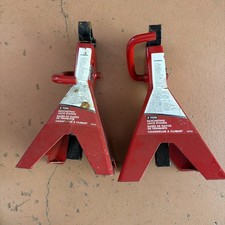 Amazon Basics Steel Jack Stands 2 Ton 1.8 Metric Ton Capacity 1 Pair Red