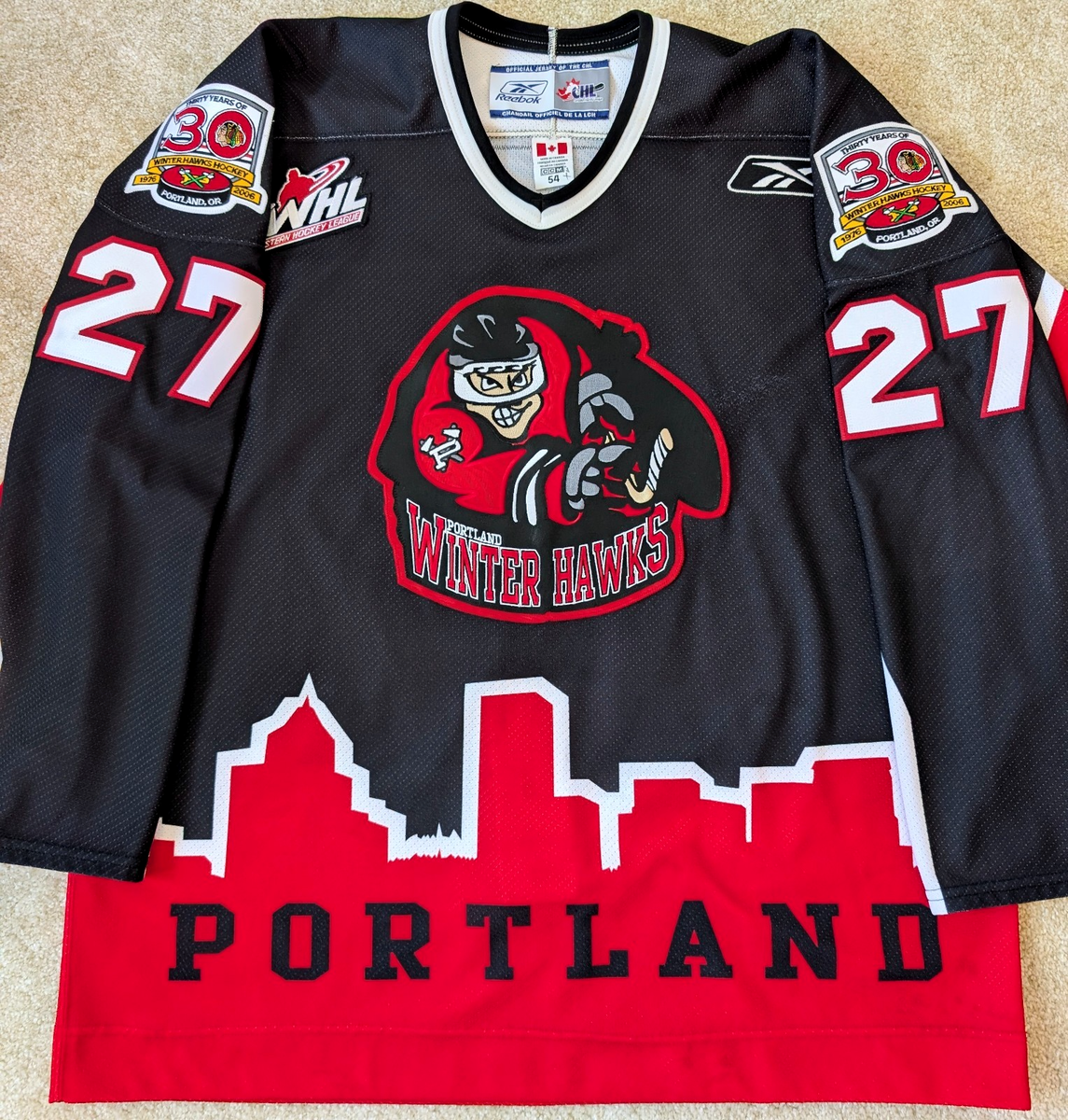 AUTHENTIC MiC Reebok-CCM WHL Portland Winterhawks 30th Anniversary