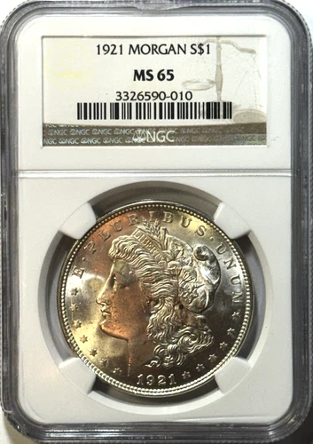 1921 Morgan Silver Dollar $1 | NGC MS65 | GEM LUSTER MONSTER | Final Year Icon!