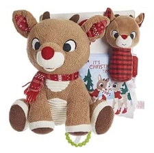 Kids Preferred Rudolph The Red Nosed Reindeer Set Plush Rattle Book Christmas