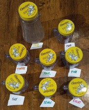 Vintage Osterizer Plastic Blender Jars Mini Blend N Store Containers 7-8oz 1-30z