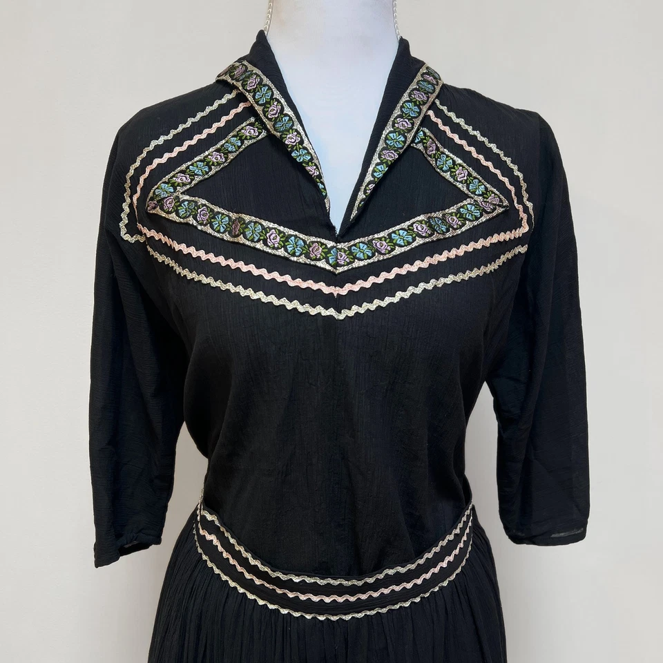 50s Thunderbird Fashions Fiesta Patio Dress Set, Full Circle Skirt, ROCKABILLY - Image 4 of 4