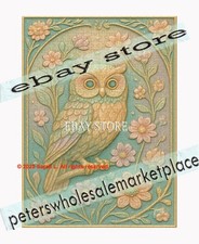 500 piece jigsaw puzzle Owl Blossom 3D Look Pastel Woodland nature