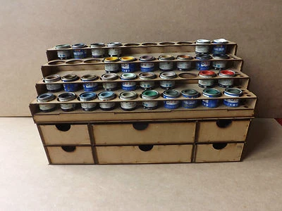 Paint Stand 40 Tins rack storage drawers Humbrol Revell Enamel, wargame Airfix