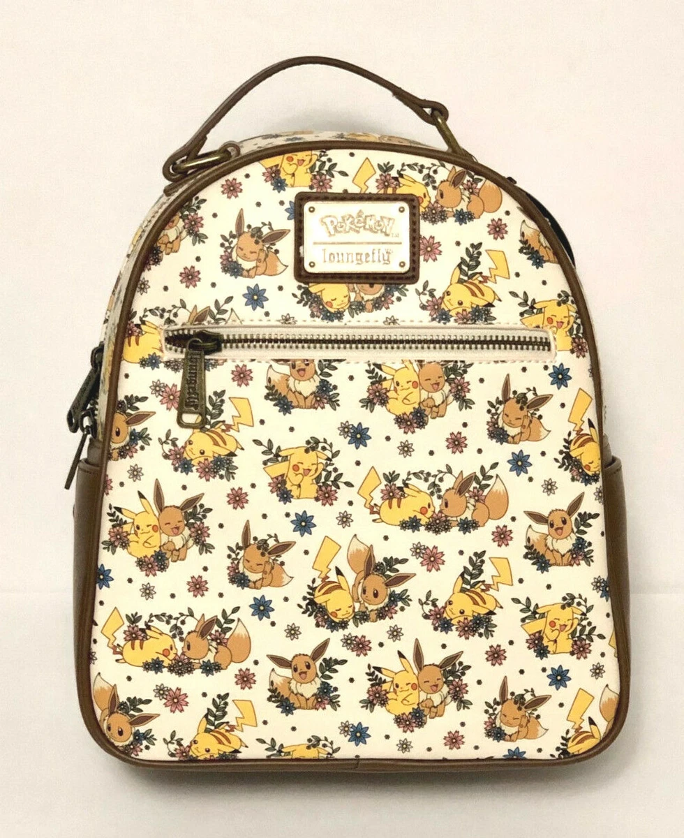 Loungefly Pokémon Pikachu & Eevee Floral Mini Backpack & Cardholder Set