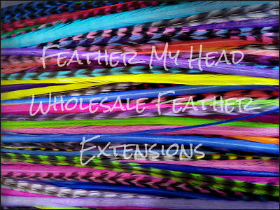 Feather Hair Extensions Super Long 11  - 14 In (28-36cm) 100 Pc Bright Colors