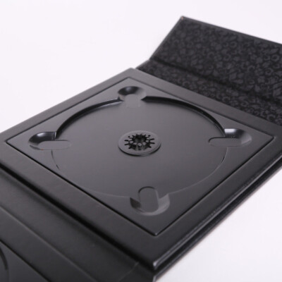 CD, DVD, BluRay Hülle Kunstleder 17 x 17 cm schwarz Geschenkbox