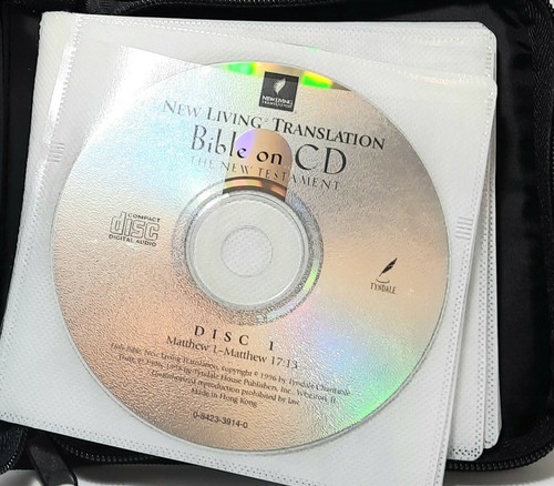 Bible On CD New Testament New Living Translation 15 CDs in Black Case Tyndale - Picture 1 of 10