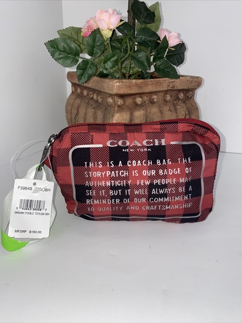 coach foldable tote bag