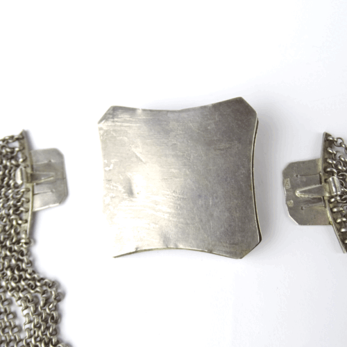 Antike Kropfkette, 13 lot Silber, Wagner Schwäbisch Gmünd, Biedermeier um 1820 - Bild 7 von 8