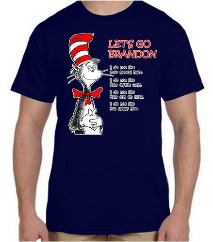 Let's Go Brandon Dr Suess Top Quality Screen Printed T shirts 6 Ounce Cotton - 第 8/9 張圖片