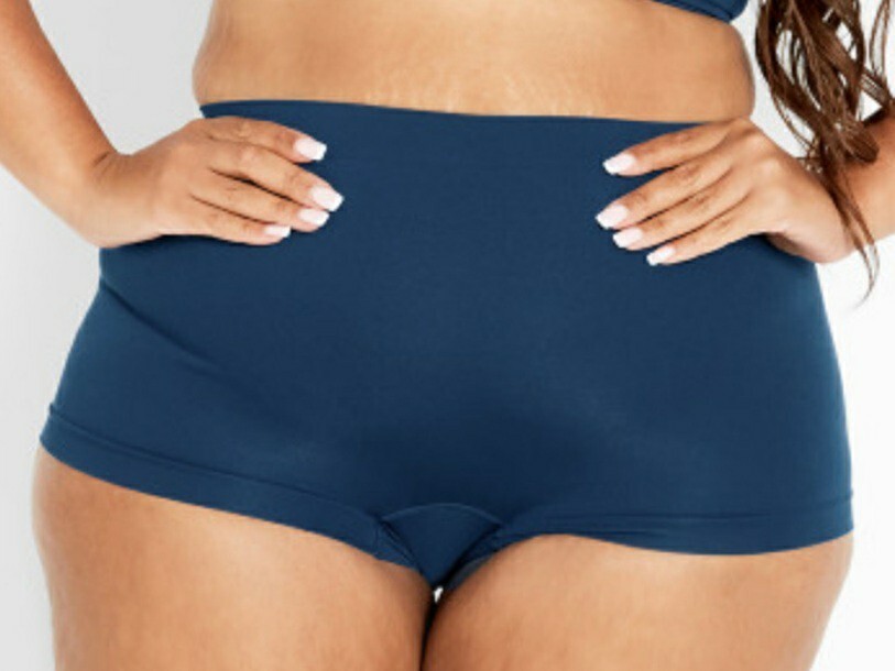 Avenue Body Stunning Blue Seamless Boyshort Panty Plus Size